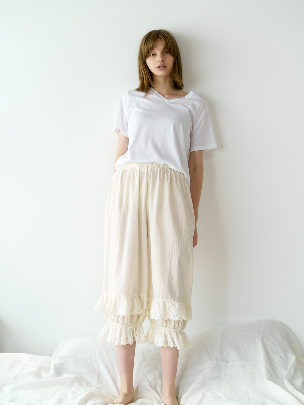 여자 브이넥 반팔 잠옷 홈웨어 파자마 기본 반팔티 티셔츠 3색상