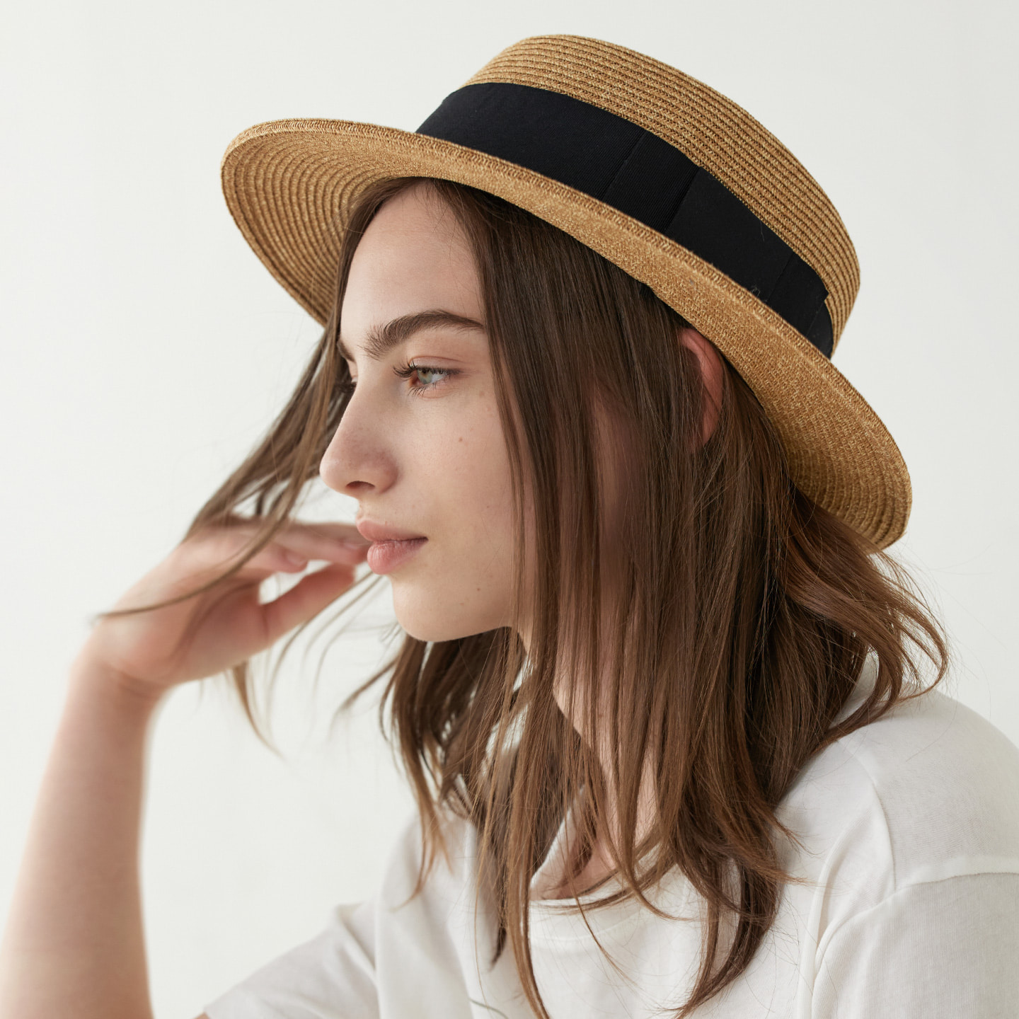 리본띠 여성 여름 라피아햇 밀짚 모자 바캉스 왕골 라탄 버킷햇 자외선차단